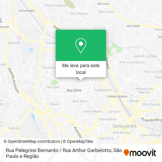 Rua Pelegrino Bernardo / Rua Arthur Garbelotto mapa