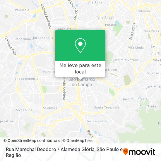 Rua Marechal Deodoro / Alameda Glória mapa