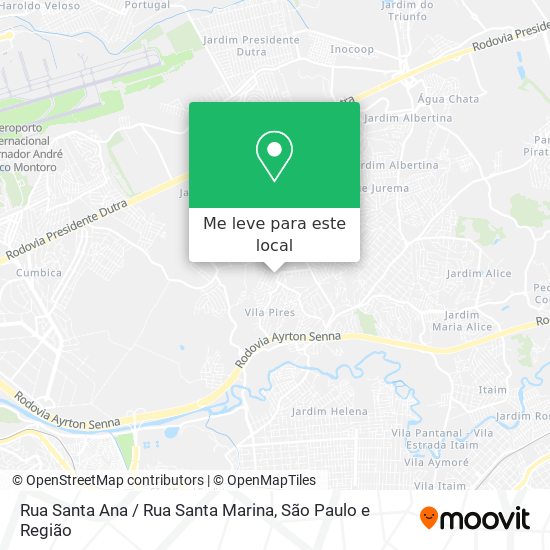 Rua Santa Ana / Rua Santa Marina mapa