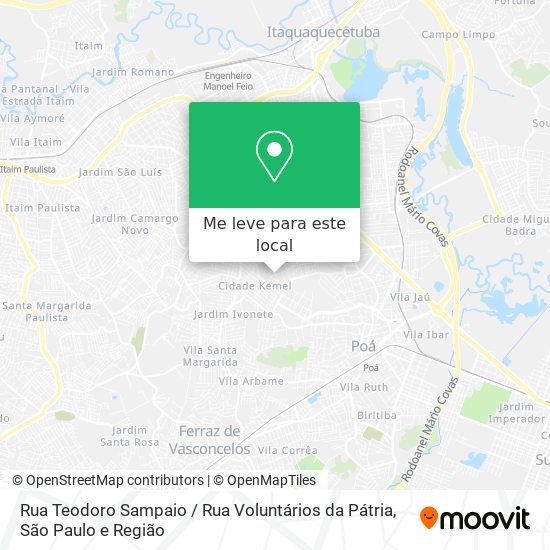 Rua Teodoro Sampaio / Rua Voluntários da Pátria mapa