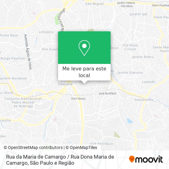 Rua da Maria de Camargo / Rua Dona Maria de Camargo mapa