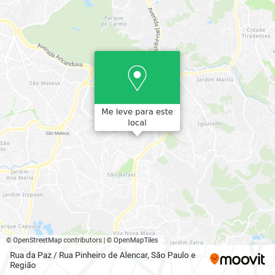 Rua da Paz / Rua Pinheiro de Alencar mapa