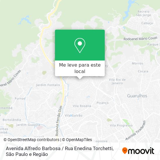 Avenida Alfredo Barbosa / Rua Enedina Torchetti mapa