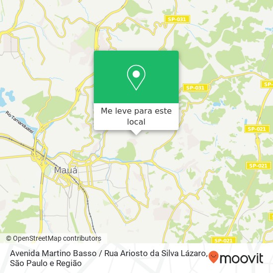 Avenida Martino Basso / Rua Ariosto da Silva Lázaro mapa
