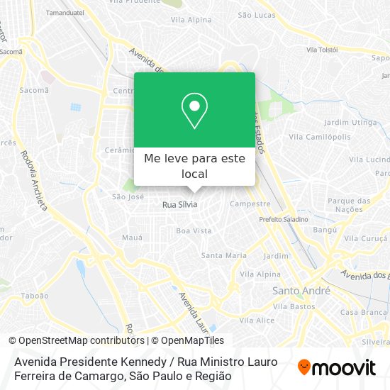 Avenida Presidente Kennedy / Rua Ministro Lauro Ferreira de Camargo mapa