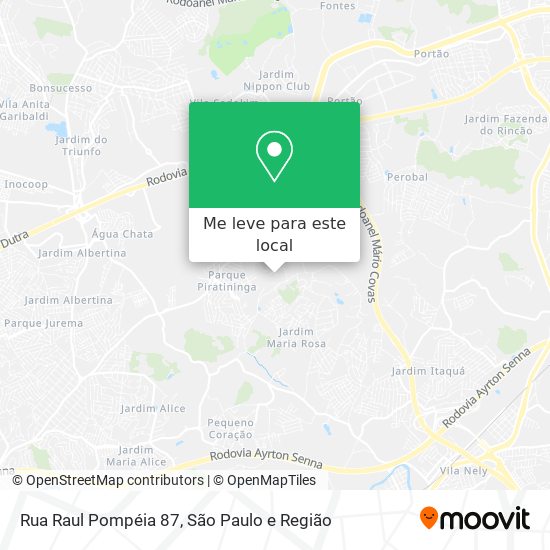 Rua Raul Pompéia 87 mapa