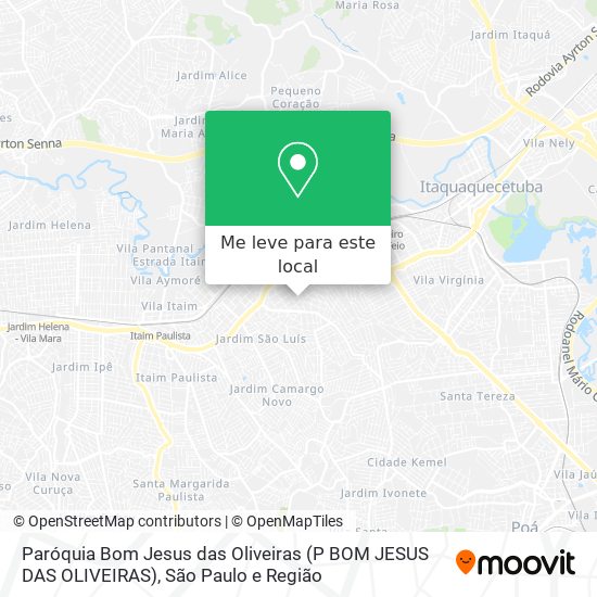 Paróquia Bom Jesus das Oliveiras (P BOM JESUS DAS OLIVEIRAS) mapa