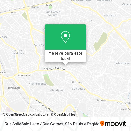 Rua Solidônio Leite / Rua Gomes mapa