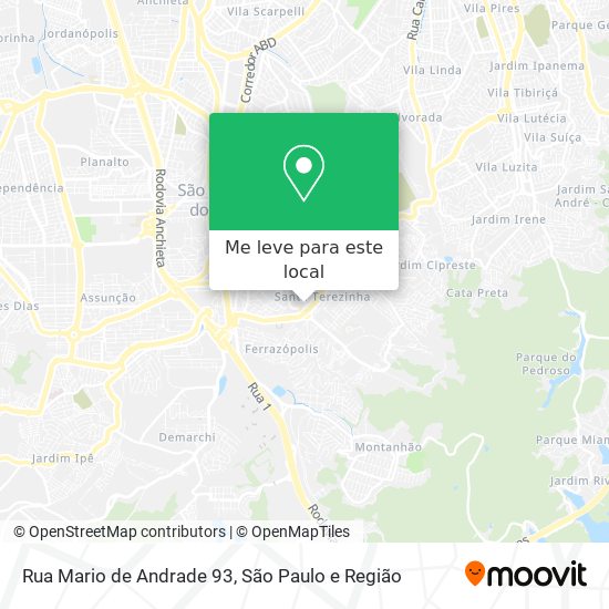 Rua Mario de Andrade 93 mapa