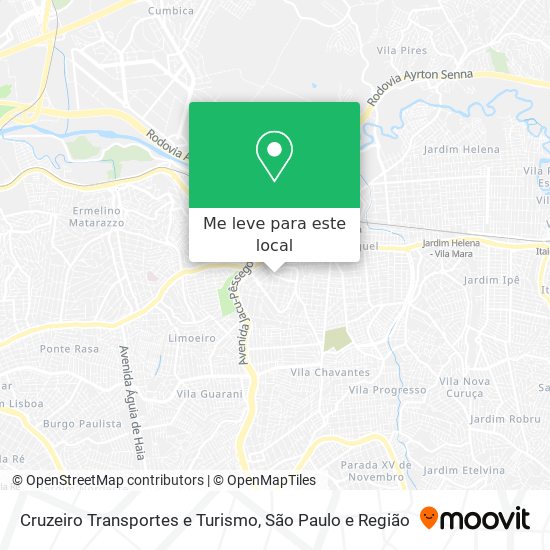 Como chegar até Cruzeiro Transportes e Turismo em Vila Jacuí de Ônibus ou  Trem?