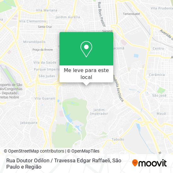 Rua Doutor Odilon / Travessa Edgar Raffaeli mapa