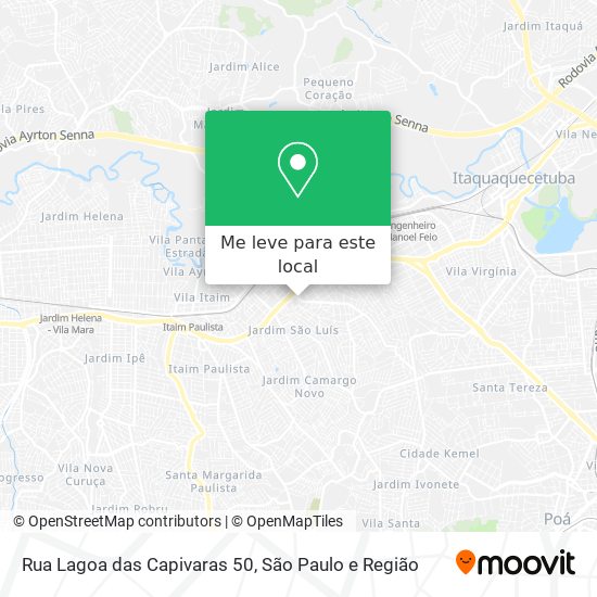 Rua Lagoa das Capivaras 50 mapa