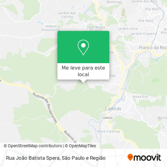 Rua João Batista Spera mapa