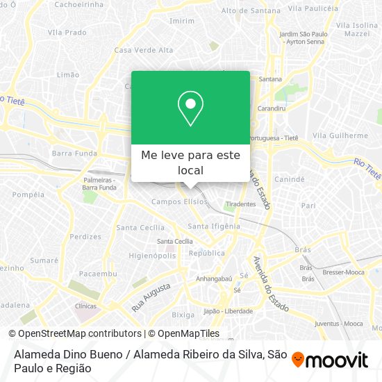 Alameda Dino Bueno / Alameda Ribeiro da Silva mapa