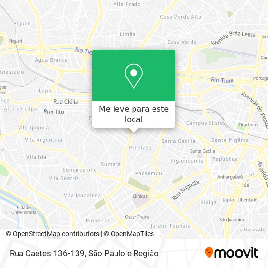 Rua Caetes 136-139 mapa