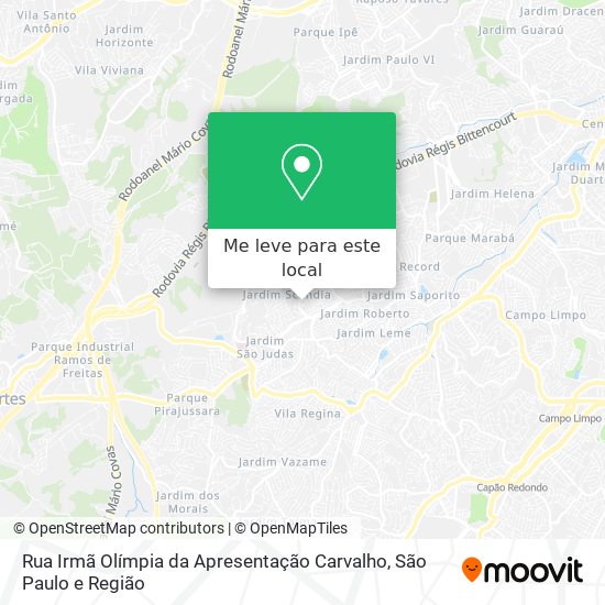 Rua Irmã Olímpia da Apresentação Carvalho mapa