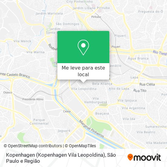 Kopenhagen (Kopenhagen Vila Leopoldina) mapa
