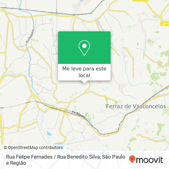 Rua Felipe Fernades / Rua Benedito Silva mapa