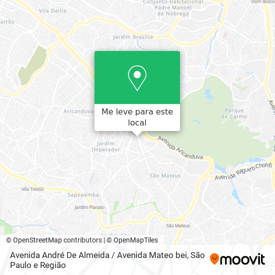 Avenida André De Almeida / Avenida Mateo bei mapa