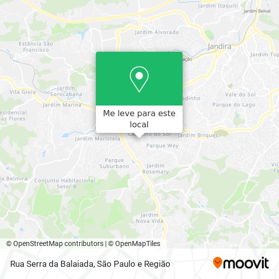 Rua Serra da Balaiada mapa