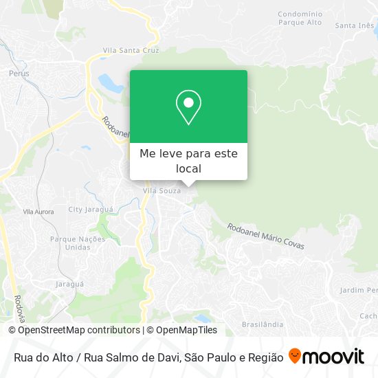 Rua do Alto / Rua Salmo de Davi mapa