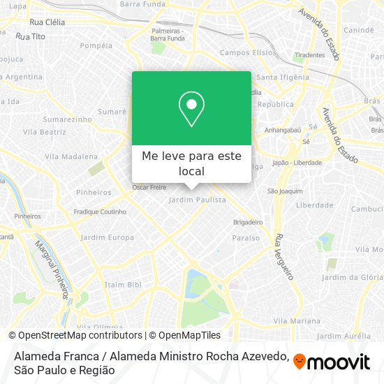 Alameda Franca / Alameda Ministro Rocha Azevedo mapa