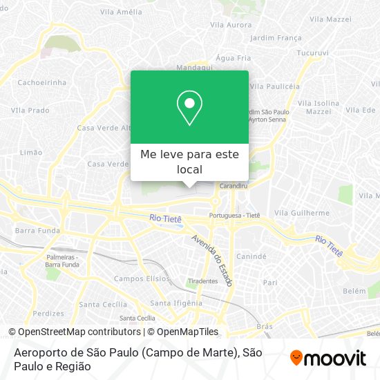 Aeroporto de São Paulo (Campo de Marte) mapa