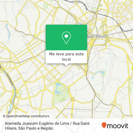 Alameda Joaquim Eugênio de Lima / Rua Saint Hilaire mapa