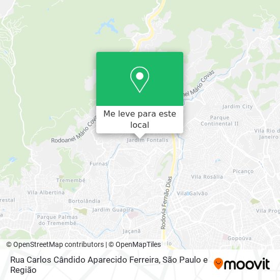 Rua Carlos Cândido Aparecido Ferreira mapa