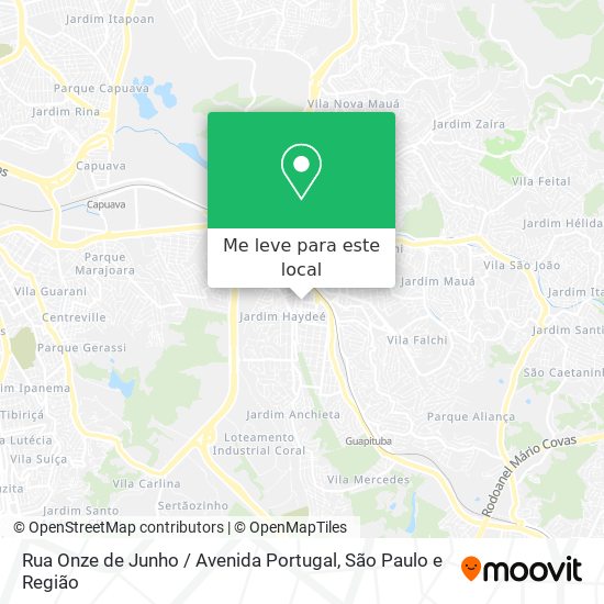 Rua Onze de Junho / Avenida Portugal mapa