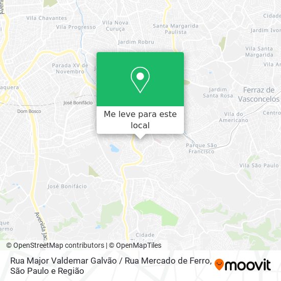 Rua Major Valdemar Galvão / Rua Mercado de Ferro mapa