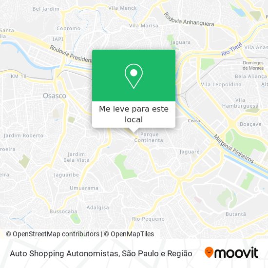 Auto Shopping Autonomistas mapa