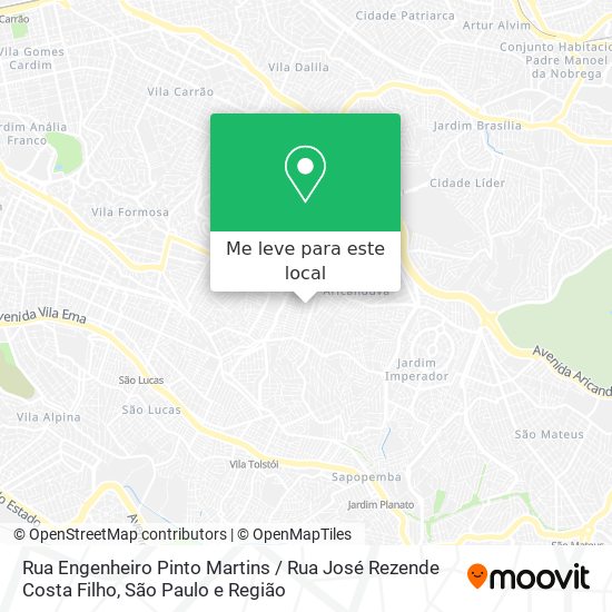 Rua Engenheiro Pinto Martins / Rua José Rezende Costa Filho mapa