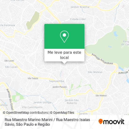 Rua Maestro Marino Marini / Rua Maestro Isaías Sávio mapa