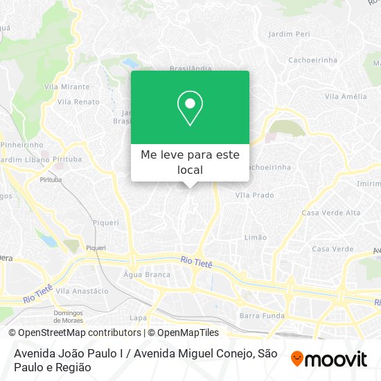 Avenida João Paulo I / Avenida Miguel Conejo mapa