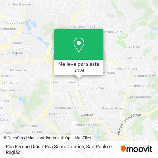 Rua Fernão Dias / Rua Santa Cristina mapa