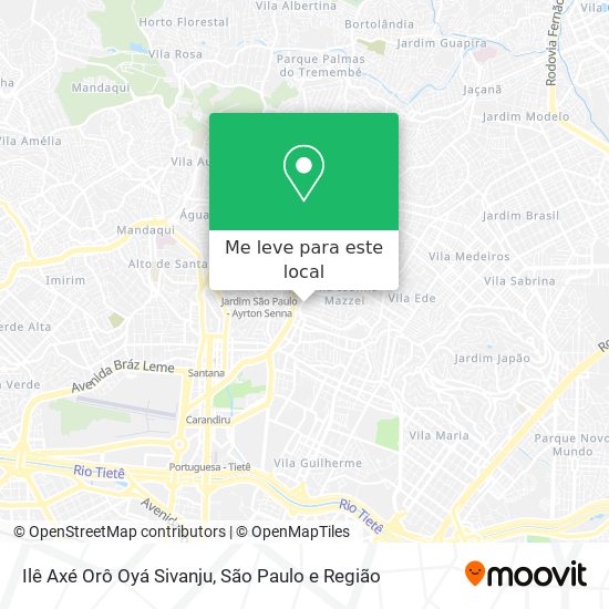 Ilê Axé Orô Oyá Sivanju mapa