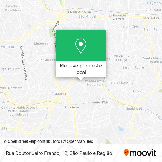 Rua Doutor Jairo Franco, 12 mapa