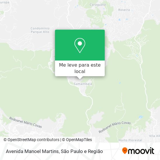 Avenida Manoel Martins mapa