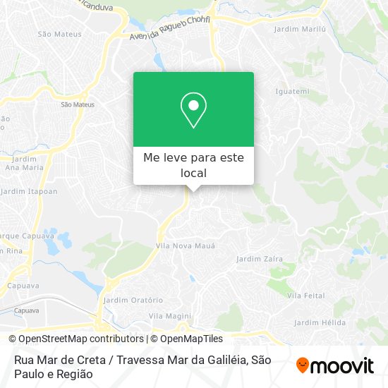 Rua Mar de Creta / Travessa Mar da Galiléia mapa