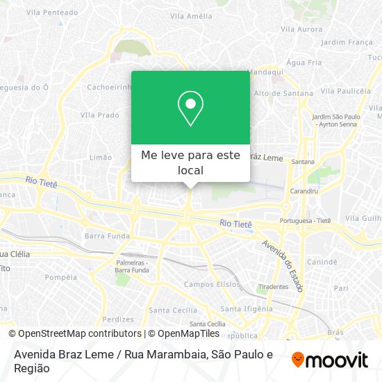 Avenida Braz Leme / Rua Marambaia mapa