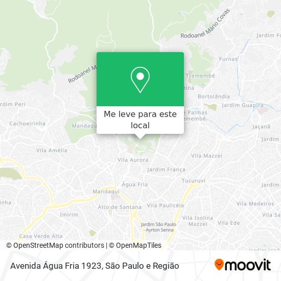 Avenida Água Fria 1923 mapa