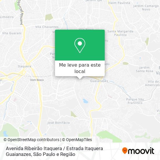 Avenida Ribeirão Itaquera / Estrada Itaquera Guaianazes mapa