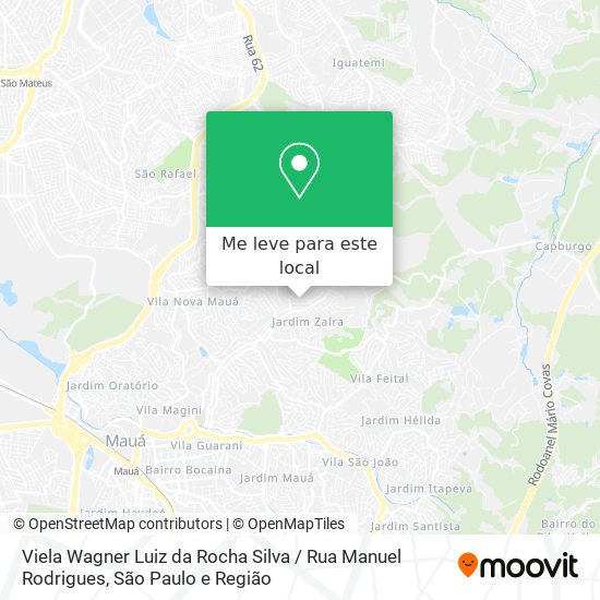Viela Wagner Luiz da Rocha Silva / Rua Manuel Rodrigues mapa