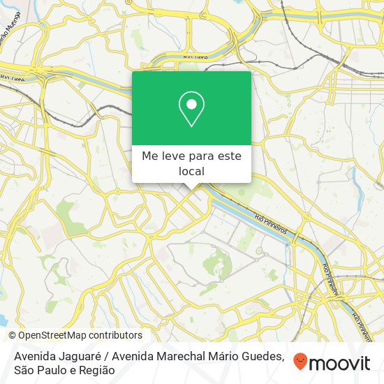 Avenida Jaguaré / Avenida Marechal Mário Guedes mapa