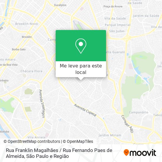 Rua Franklin Magalhães / Rua Fernando Paes de Almeida mapa