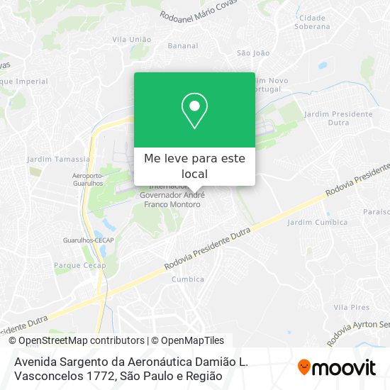 Avenida Sargento da Aeronáutica Damião L. Vasconcelos 1772 mapa