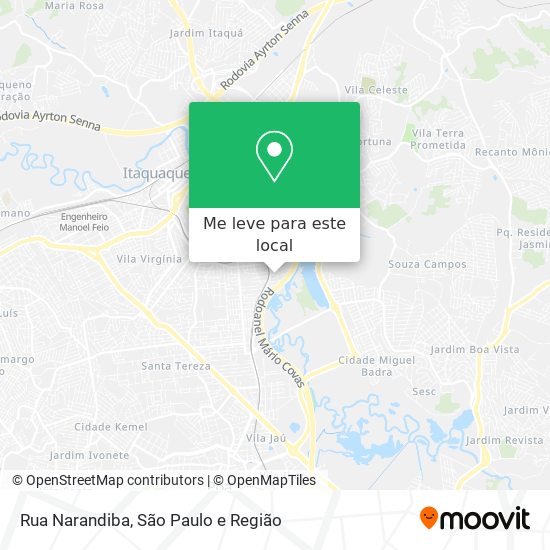 Rua Narandiba mapa