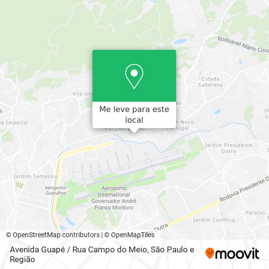 Avenida Guapé / Rua Campo do Meio mapa