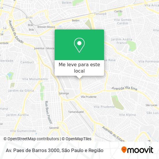 Av. Paes de Barros 3000 mapa